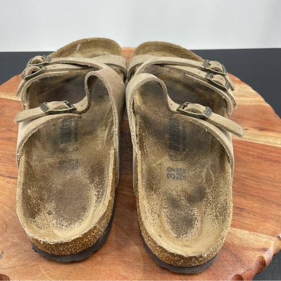 Birkenstock Franca Sandals 39 US 8 taupe strappy slide sandals - Picture 5 of 7